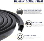 Black Edge Trim U-Channel Rubber Seal Edge Trim with Metal 1/2" X 3/8" - Fit Gap 3/64" to1/4 Car Door Edge Sealing Strip,PVC Weather Stripping with Steel, Metal Edge Protector, 80FT