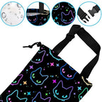Car Trash Bag Colorful Neon Cat Heads Car Garbage Bag Hanging Car Trash Can for Back Seat with Drawstring, Waterproof Garbage Bags for Accessories Vehicle Travelling Camping Outdoor