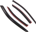 Outside Mount Window Vent Visors Rain Guards Compatible with Mercedes C240 C320 C230 2001-2007 | Side Window Wind Deflectors Rain Shields | Smoke Tinted, 4 Pcs Set, DGWV-508