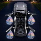 2PCS Penguin Car Door Lights Projector,Magnetic Logo Projector Door Lights, Wireless LED Welcome Puddle Light, Penguin Car Accessories Decor,Penguins Gifts for Women Men, Fit All Vehicles Motorcycle