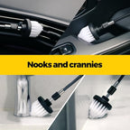 5Pack Drill Brush Attachment Set-Car Interior Detailing Kit，Power Scrubber Brush Extended Long Attachment for Bathroom, Car，Shower，Carpet,Boat,Kitchen，Floor and Tile，White