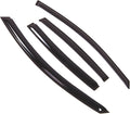 WD2-473 Dark Smoke 4 Pcs Set Window Visor (Outside Mount) Deflector Rain Guard Compatible with 2006-2008 Volkswagen Passat