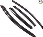 Outside Mount Window Vent Visors Rain Guards Compatible with Volkswagen Passat 2006-2008 | Side Window Wind Deflectors Rain Shields | Smoke Tinted, 4 Pcs Set, DGWV-473