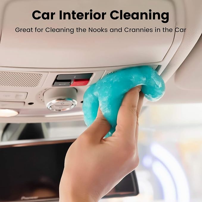 Car Cleaning Gel Putty Reusable, Universal Car Interior Cleaner Slime, Perfect Cleaning Kit Supplies, Auto Detailing Tools Accessories, Dust Remover Gifts for Men Women Blue