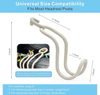Car Seat Back Organizer Hooks 2 Pack with Anti-Drop Loop - Beige Leather/2S | Space Saving Car Headrest Hangers for Women Men, Universal Car Bag Holder for SUV Truck for Front and Back Seat Storage