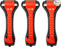 SINSEN Car Safety Hammer Set of 3 Emergency Escape Tool Auto Car Window Glass Hammer Breaker and Seat Belt Cutter Escape 2-in-1 for Family Rescue & Auto Emergency Escape Tools (3 PCS)