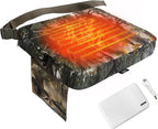 Heated Hunting Seat Cushion, Waterproof Seat Pads for Tree Stand & Ladder Stand, for Hunting, Ice Fishing, Hiking, Camping (Camo)