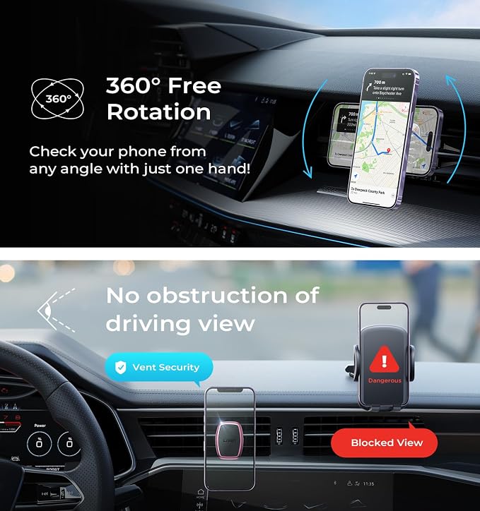 Magsafe Car Mount, Magnetic Phone Holder for Your Car Phone Holder Mount with Ultra 6 Strong Magnets Cell Phone Car Mount for iPhone 17 16 15 14 13, Dashboard