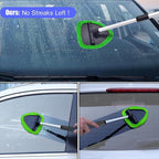 Windshield Cleaning Tool, Car Window Cleaner Windshield Cleaner with 4 Reusable and Washable Microfiber Pads and Extendable Handle Auto Inside Glass Wiper