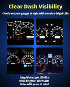 74 Led Bulb Dash Lights Super Bright T5 2721 37 70 286 Wedge PC74 Twist Socket Automotive Instrument Panel Gauge Light Kits Cluster Shift Indicator Bulbs White Pack of 20