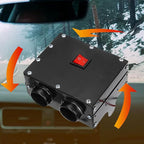 Car Heater Windshield De-Icers - Torcarvh Car Defogger 12V 500W Car Heater 2 in 1 Portable Car Heaters and Cooling Fan with Purification for Winter (12V 500W, 2 Holes)