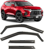 Voron Glass in-Channel Extra Durable Rain Guards for Chevrolet (Chevy) Blazer 2019-2026, Window Deflectors, Vent Window Visors, 4 Pieces - 201238
