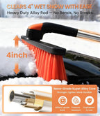 2025 Upgrade Extendable 3-in-1 Car Snow Brush and Ice Scraper [45" Extendable Handle] with 360° Rotating Brush Head for Car Windshield Clear Snow, Ice and Frost, for All Cars/Truck/SUV