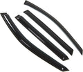 WD2-256 Dark Smoke 4 Pcs Set Window Visor (Outside Mount) Deflector Rain Guard Compatible with 2001-2006 Hyundai Santa Fe