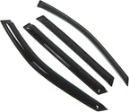 WD2-256 Dark Smoke 4 Pcs Set Window Visor (Outside Mount) Deflector Rain Guard Compatible with 2001-2006 Hyundai Santa Fe