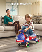 N7 Pro Electric Wiggle Car with Pedal, Rechargeable Battery, CyberWiggle, 2 in 1 Swing Car, 2 Speeds Max 4 Mph, Anti-Rollover, Flashing Wheels, Bluetooth, Ages 3+, 150 Lbs, Blue