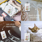 12 Pack Sandalwood Scented Sachets for Drawer, Closet & Small Spaces Air Freshener Bags, Odor Eliminator for Clothes, Car, Wardrobe, Home Fragrance Gift Set