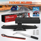 Scissor Jack Kit for Car 1.5 Ton(3307 lbs), Heavy Duty Portable Steel Scissor Lift Jack Car Tire Changing Kit with Ratchet & Lug Wrench for Sedan SUV MPV, 3.9''-13.6'' Lifting Range, Black