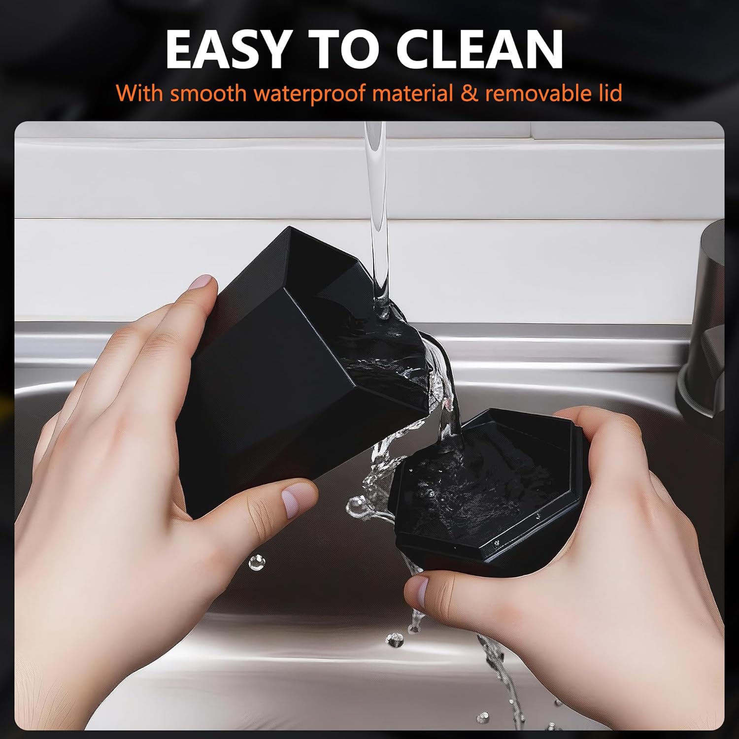 Leakproof Car Trash Can with Lid (2-Pack) — Compact Litter Bin