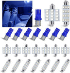 24 PCS Car LED Lights, Interior Replacement Bulbs for Car Interior Lights Dome Lights Plate Lights Map Lights Door Lights License,Compatible with All Vehicles(Blue)