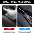 2PCS Car Seat Gap Filler Organizer,Multifunctional Car Gap Filler Organizer Storages Function,Universal Console Catcher Between Seats Cars Interior Accessories (Balck)