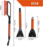 27" Snow Brush & Ice Scraper for Car Windshield, Detachable Snow Scrapers with Foam Grip for Cars, Trucks, SUVs