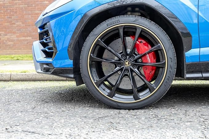AlloyGator Gold Rim Protector for Car Wheels (Fits 12-24" Wheel Diameter) - Pack of 4 Premium Alloy Wheel Protector to Avoid Scratches & Scuffs - Adhesive Free Curb Rash Rim Protectors