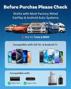OTTOCAST Mini Nova, 2 in 1 Wireless Carplay & Android Auto Adapter, Plug & Play 2026 Upgraded with AI Assistance (Claude, Gemini, ChatGPT)