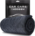 24"x36" Twisted Loop Car Drying Towel, 1400GSM, Streak Free, Lint Free, Reusable, Double Sided Super Absorbent, Car Accessories, Microfiber Cleaning Cloth for Car, Truck, SUV
