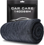 24"x36" Twisted Loop Car Drying Towel, 1400GSM, Streak Free, Lint Free, Reusable, Double Sided Super Absorbent, Car Accessories, Microfiber Cleaning Cloth for Car, Truck, SUV