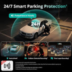 4K 3 Channel Dash Cam Front and Rear/Inside, 360°Dash Camera with 3.18" Touch Screen, Night Vision Dashcam, Voice Control, 24/7 Parking Mode Car Camera, Free 128GB Card 5.8GHz WiFi & GPS