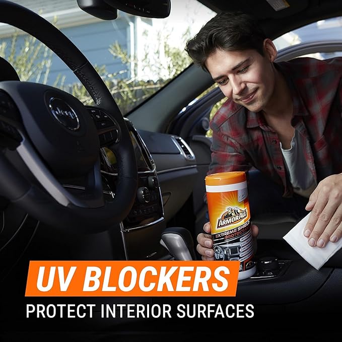 Ceramic Car Leather Cleaning Wipes, Use on Heated Seats and Leather Surfaces, Includes Ceramic Leather and Extreme Protectant Wipes - 2 Count