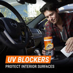 Ceramic Car Leather Cleaning Wipes, Use on Heated Seats and Leather Surfaces, Includes Ceramic Leather and Extreme Protectant Wipes - 2 Count