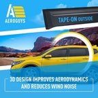 Extra Durable Window Deflectors Tape-On Window Visors Rain Guards Fit for CR-V (CRV) 2017-2022, Sun Visors, Wind Vent for Shades, Exterior Car Accessories - 6pcs. AG0723