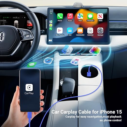 Car CarPlay Cable for iPhone 17, 16, 15 USB C Charger Cord, 3-Pack 3FT USB A to USB C Charging Cable for Apple iPhone 17/17 Pro/Air/16e/16/15 Pro Max/Plus Cord, for iPad Pro/Air,Blue