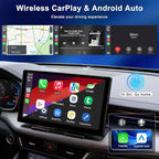 9" Upgraded Wireless Carplay Screen For Car, Built-in Apps Net-flix Youtube Tiktok, Portable AI Magic Box For Apple Car Play & Android Auto Screen With HD Backup Camera, Voice Assistant, OTA Updates