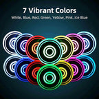 2PCS LED Car Cup Holder Lights, Light up Car Coasters for Cup Holders 7 Color-Changing Light Up Cup Holder Insert Coasters, Waterproof Car Accessories for Teens, Car Gifts for Men & Women
