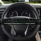 Car Steering Wheel Cover,14.5-15 Inch Black Universal Microfiber Leather Covers Breathable Anti-Slip Odorless Steering Wheels Accessories for Men Women