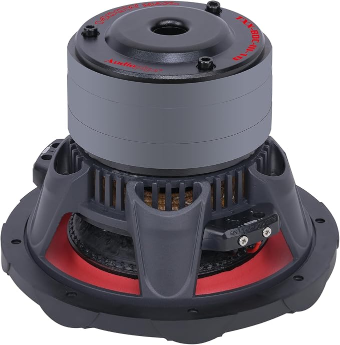 10" Triple Stack Composite Cone Subwoofer (TXX-BDC-III-10), Superior Performance, 1400W, 3 Magnets, BASV Voice Coil, Aluminum Basket, Multi-Connect, Non-Press Paper Cone, 2 x 4 Ohms