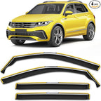 in-Channel Window Rain Guard for Fit for Volkswagen Tiguan 2018-2024 Rain Guards Side Window Visors Low Profile Vent Visor Window Deflectors Vent Shades Car Accessories