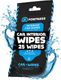 Car Interior Wipes (25 ct.) for Car Interior Cleaning, Dashboard, Seats, Detailing, and Steering Wheel [Travel Size] Skin-Safe Car Interior Cleaner Supplies