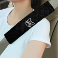 Soft Auto Seat Belt Cover Seatbelt Shoulder Pad Cushions 2 PCS for a More Comfortable Driving Universal Fit for All Cars and Backpack Black Cat