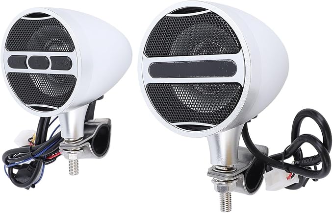Motorcycle Speaker for ATV 3-inch Handlebar Sound System with Stereo FM Radio MP3 USB for Motorcycles and Electric Vehicles
