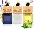 Aeshory Hanging Car Air Freshener, 3-Pack Bluemarine Collection, Long Lasting Car Scent, Unisex, Premium Aromatherapy Essential Oil Diffuser, Gift Set