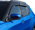 Window Visors Rain Guards for 2017-2026 Jeep Compass,Premium Exterior Rain Guards Visors for Compass 17-26,4PCS Tape On Vent Visors Set, UV-Resistant Tinted Acrylic,Weather Protection
