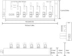 6 Out Power Pole Distribution Block Power Splitter Distributor Source Strip | 1 in 6 out Connector Power Divider Power Board 40Amp