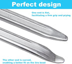 2 Pack 28 Inch Tire Spoons Iron,Heavy Duty Tire Changing Tool Tire Levers Bar,for Cars,Motorcycles,Dirtbike,Lawn Mower Tire Spoon (28 inch)
