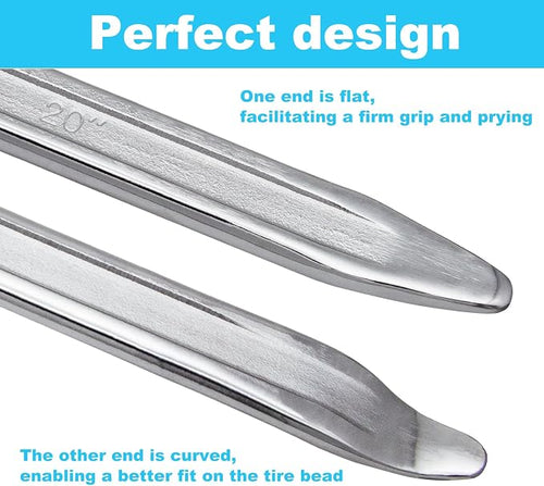 2 Pack 20 Inch Tire Spoons Iron,Heavy Duty Tire Changing Tool Tire Levers Bar,for Cars,Motorcycles,Dirtbike,Lawn Mower Tire Spoon