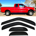 Window Visors Rain Guards for Ford 1997-2003 F150,1997-1999 F250 Light Duty Super/Extended Cab, Side Wind Deflectors Vent Guard Shade Sun 94808 4-Pieces Set