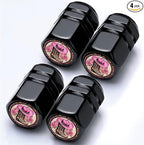 4Pack Cowgirl Car Tire Valve Stem Caps Aluminum Valve Stem Covers Air Cap | Corrosion Resistant Car Valve Cap for Auto SUV Bike Motorcycle Valve Decor Cowgirl Car Accessories Gifts